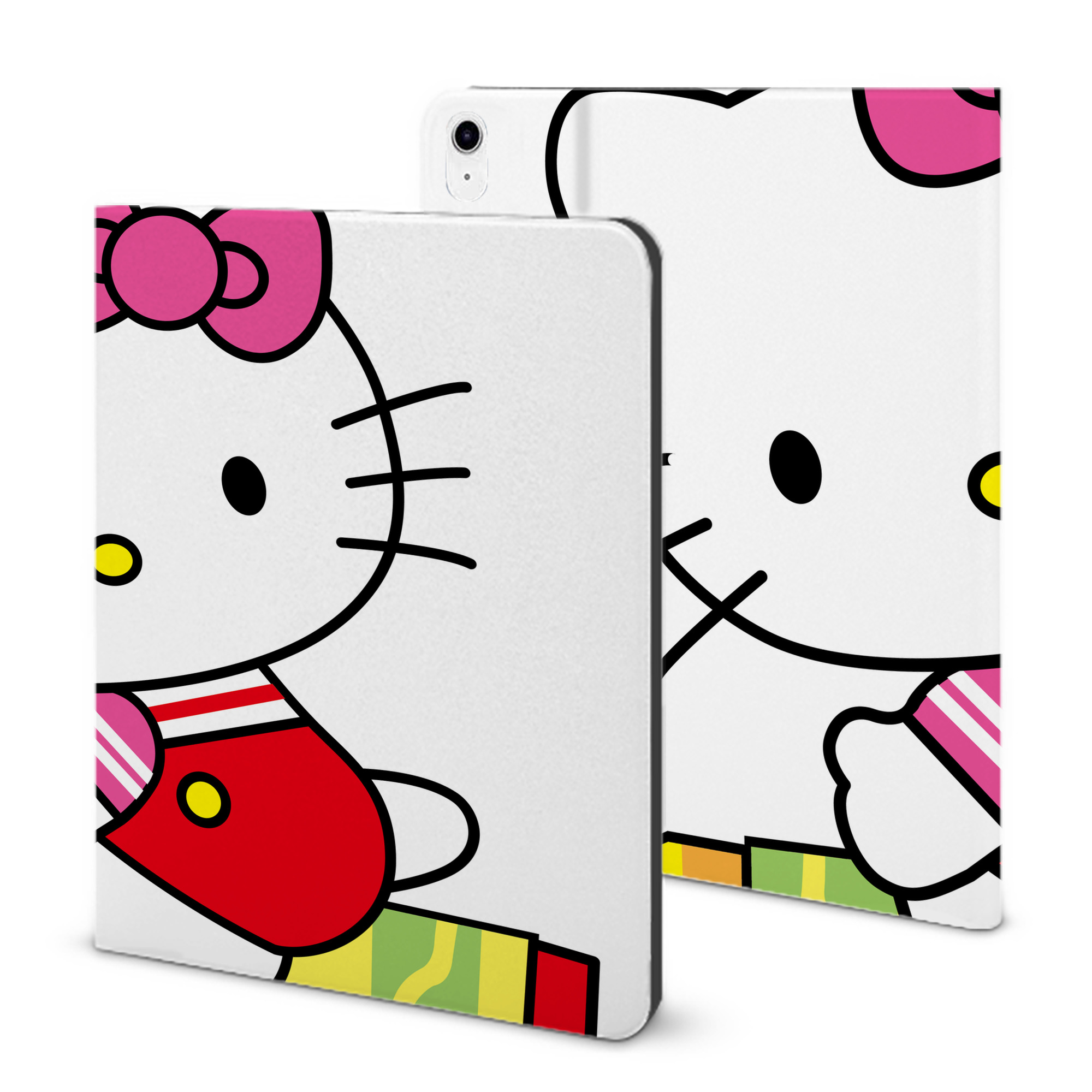 （画像用） Hello Kitty ハローキティ IPad ケース ブック型 PUレザー TPU 耐衝撃 軽量 薄型 ペン収納なし 全面保護 IPad 各モデル対応